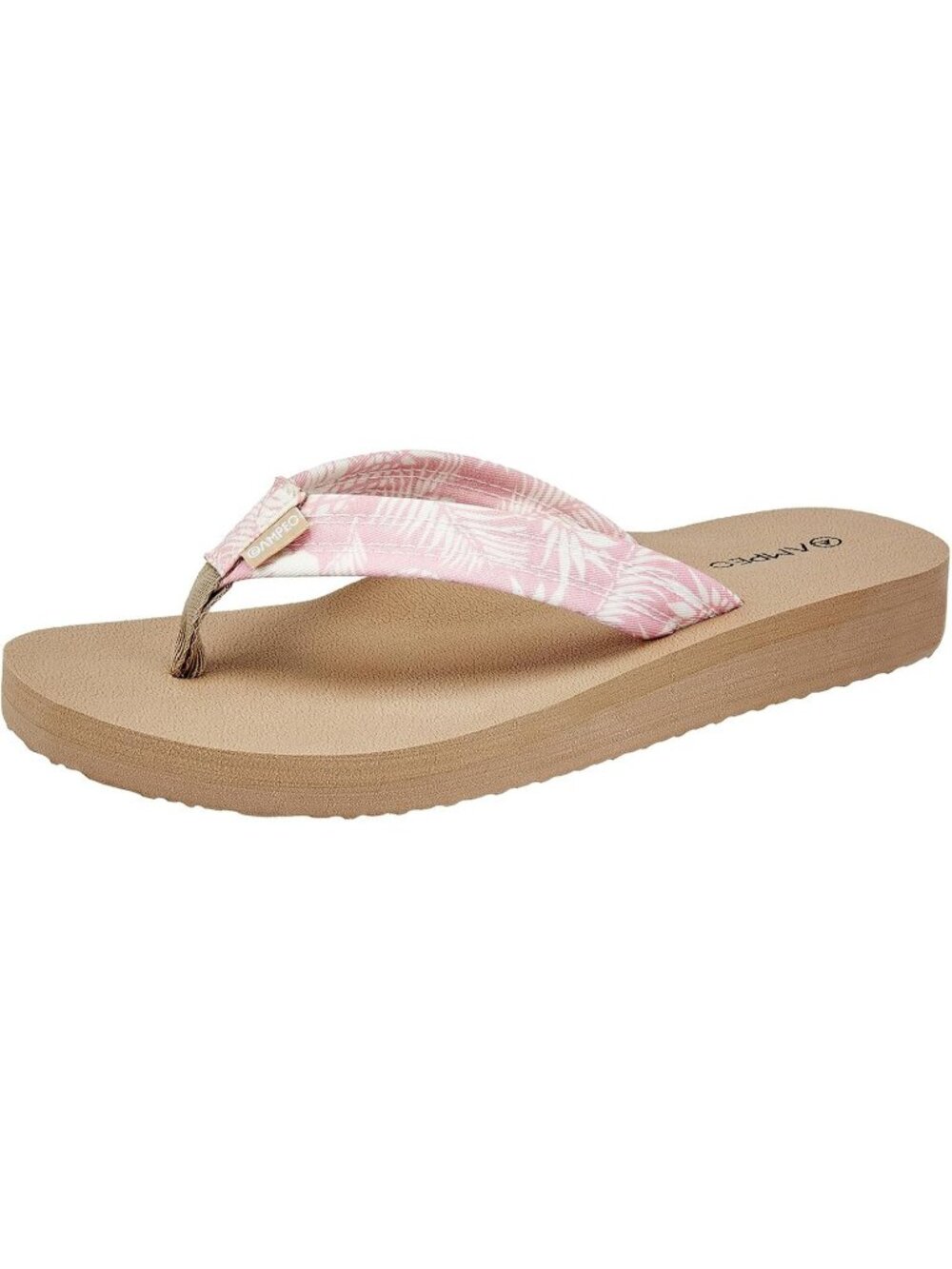 Women's Floral Pineapple Leaf Pink Comfortable Flip Flops Summer Thong Sandals